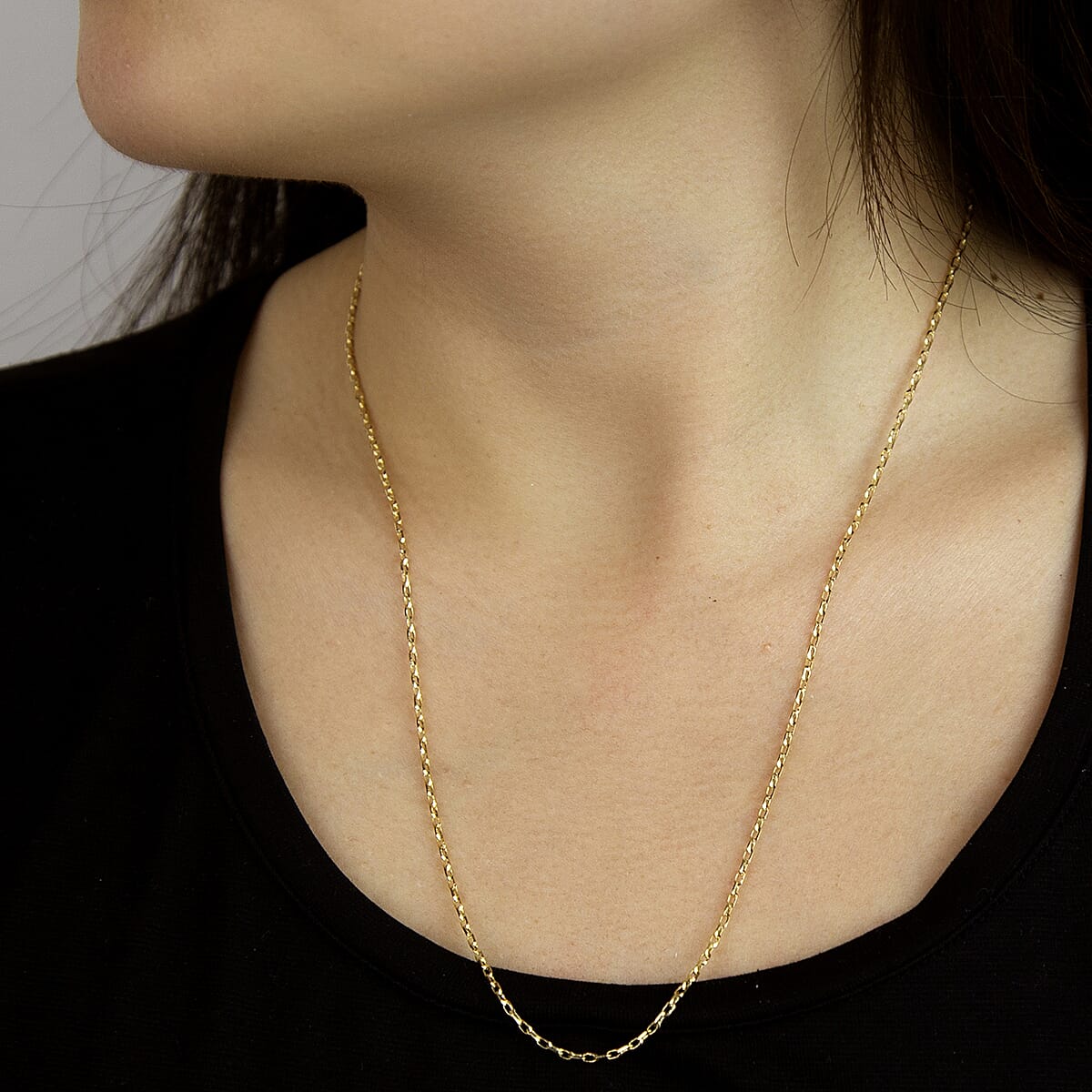 9K Yellow Gold  Chain (Size - 20),  Gold Wt. 3.1 Gms