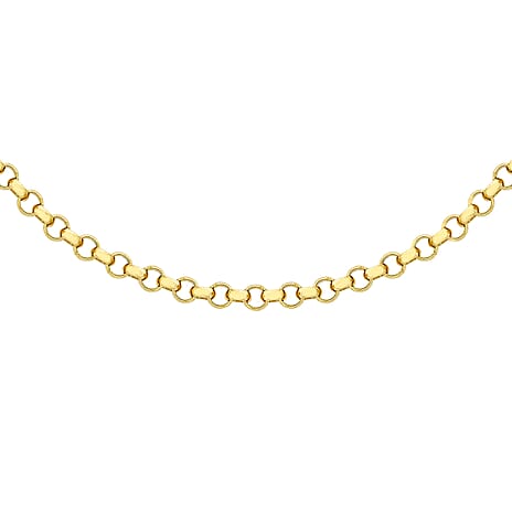 9K Yellow Gold Belcher Chain With Lobster Clasp (Size - 16)