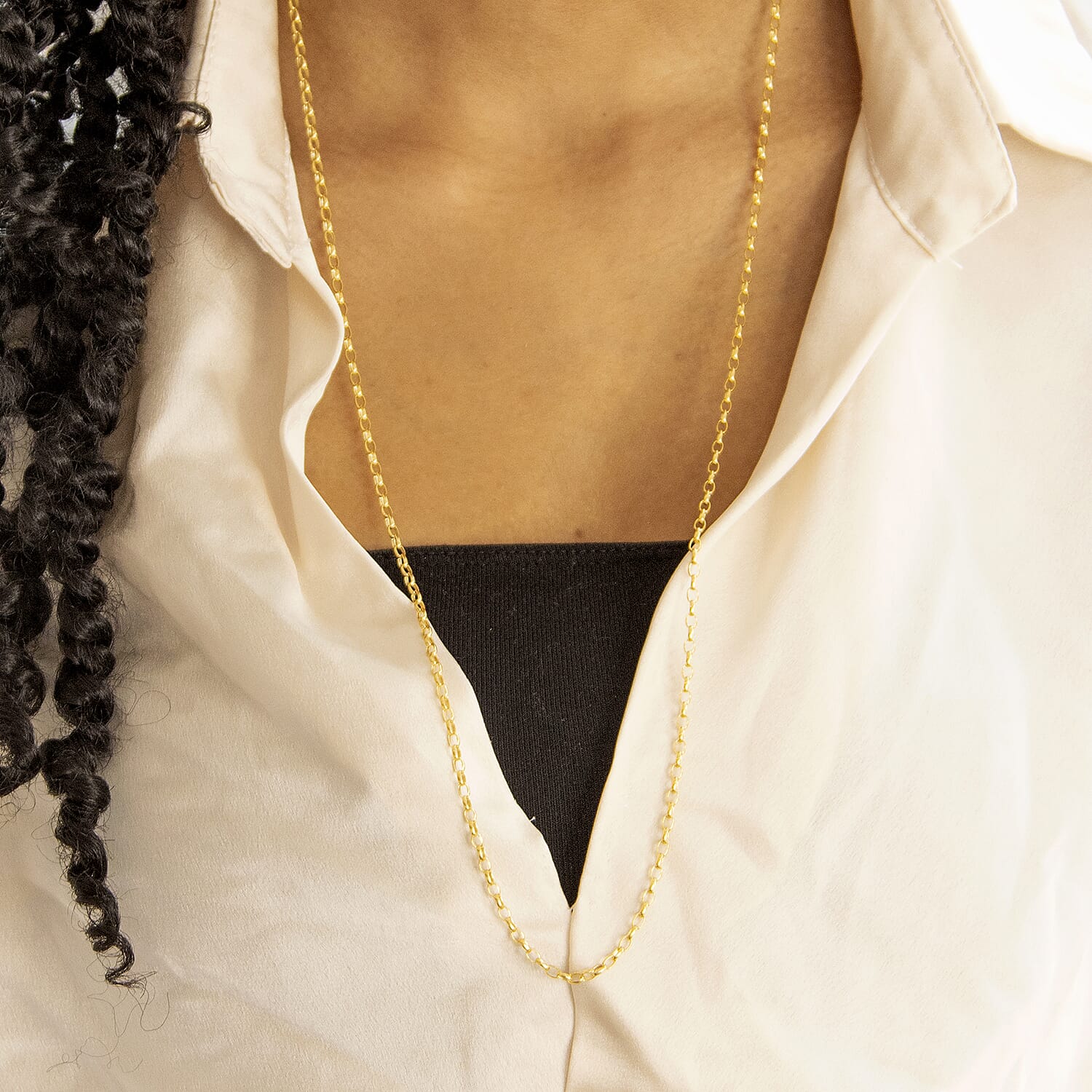 9K Yellow Gold  Chain (Size - 30),  Gold Wt. 3.5 Gms