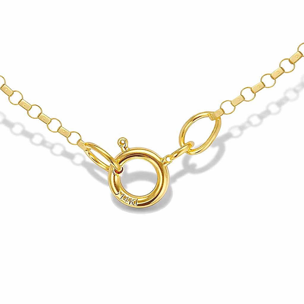 9K Yellow Gold Round Belcher Chain With Spring Ring Clasp (Size - 16)