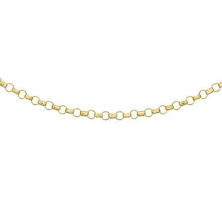 Round Belcher Chain 18 Inch in 9K Yellow Gold