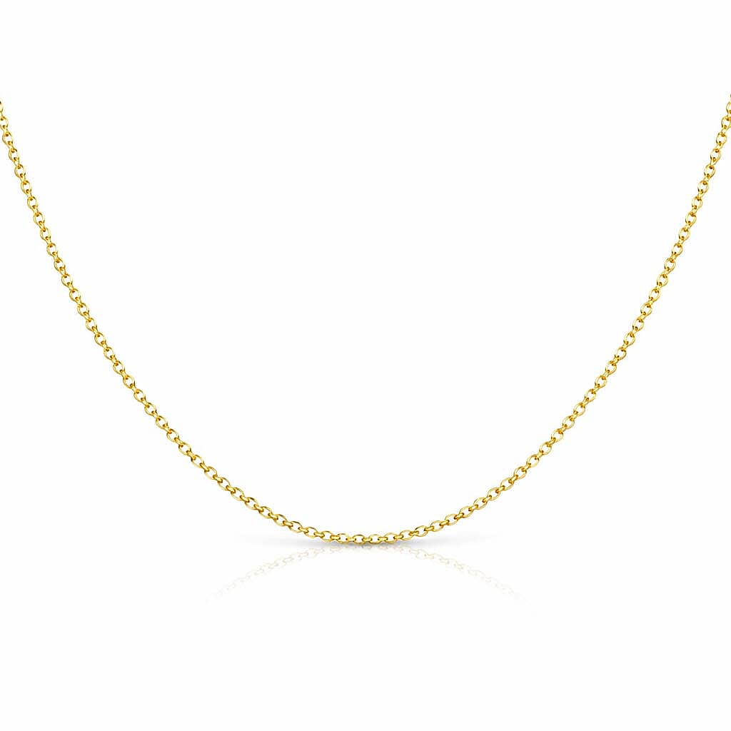 9K Yellow Gold  Chain (Size - 18),  Gold Wt. 1 Gms