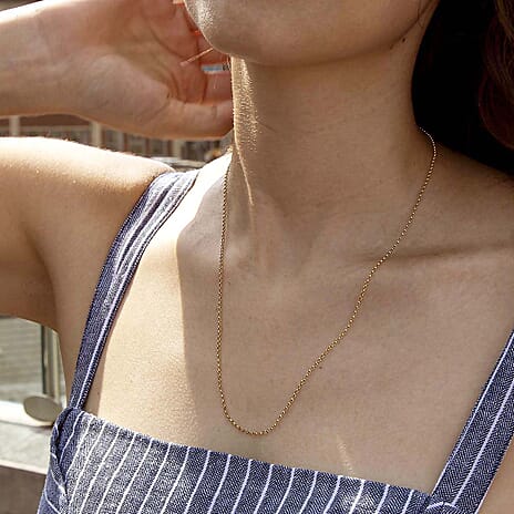 9K Yellow Gold  Chain (Size - 20),  Gold Wt. 1.1 Gms