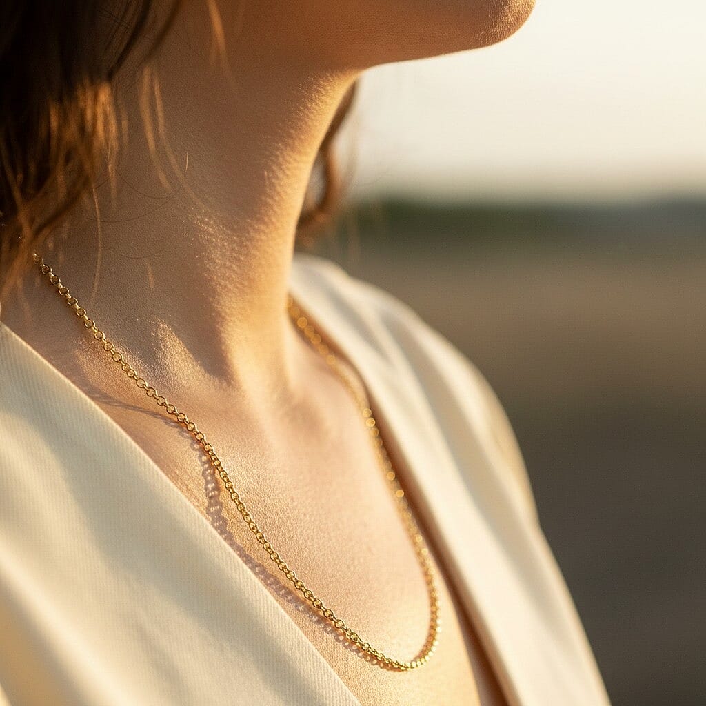 9K Yellow Gold  Chain (Size - 20),  Gold Wt. 1.1 Gms