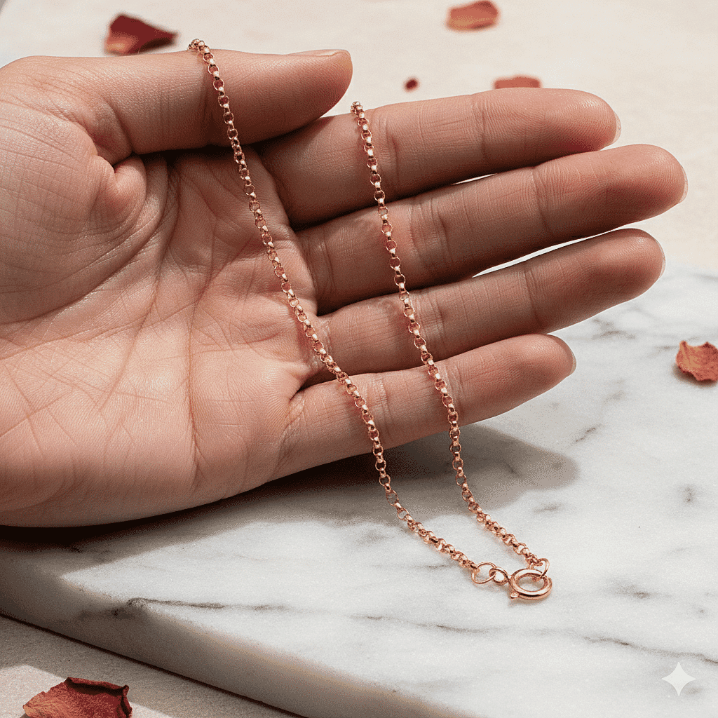 9K Yellow Gold  Chain (Size - 20),  Gold Wt. 1.1 Gms