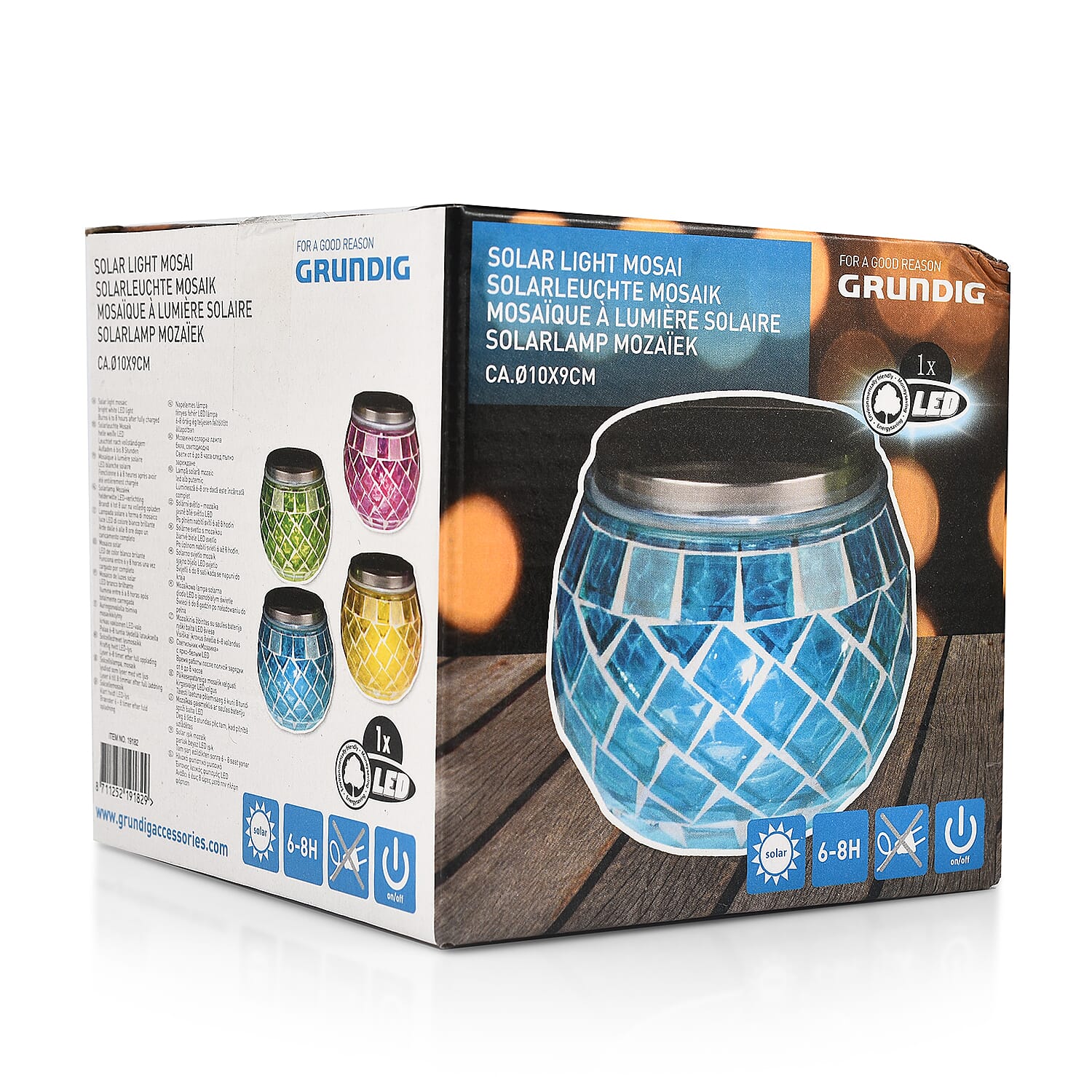 Closeout Deal - Outdoor Mosaic Solar Light Stake Decor for Garden - Blue