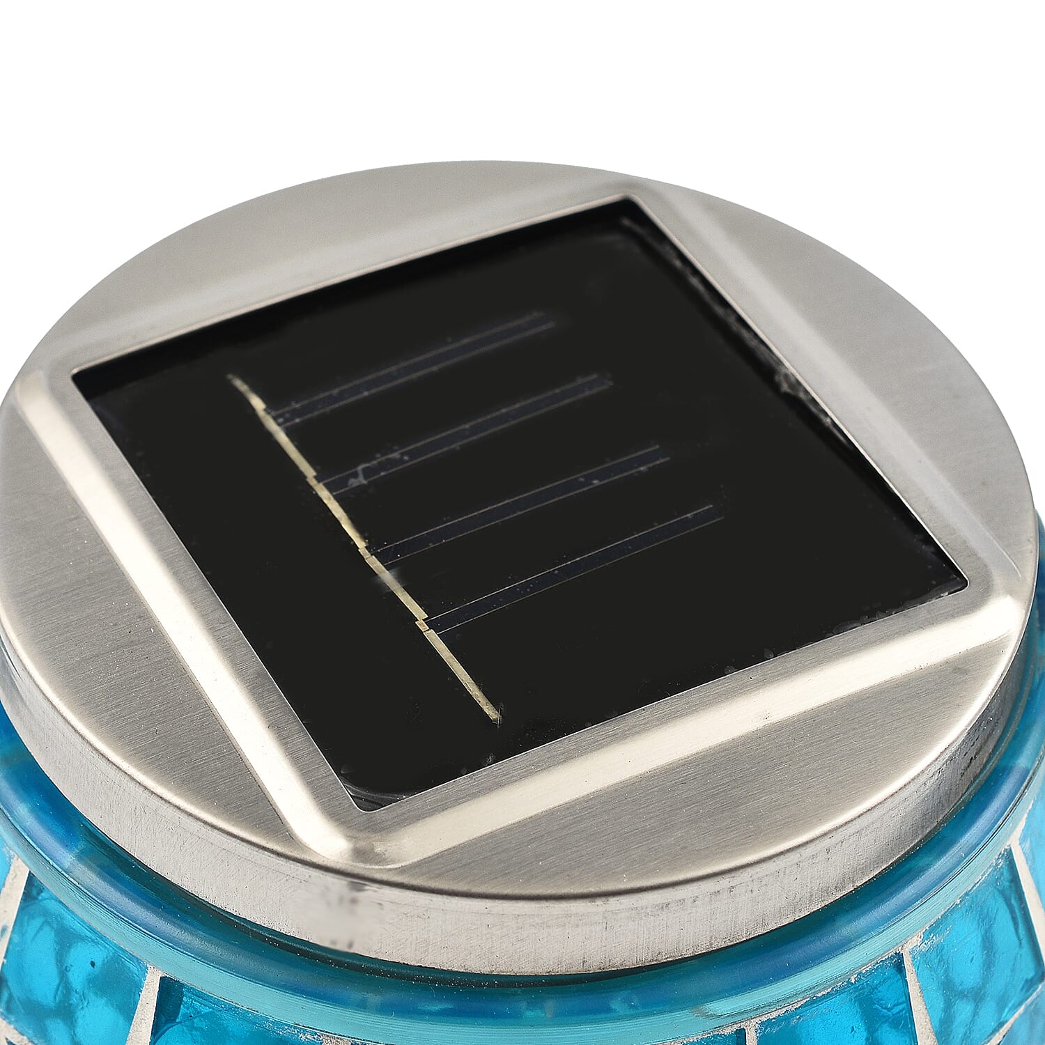 Closeout Deal - Outdoor Mosaic Solar Light Stake Decor for Garden - Blue