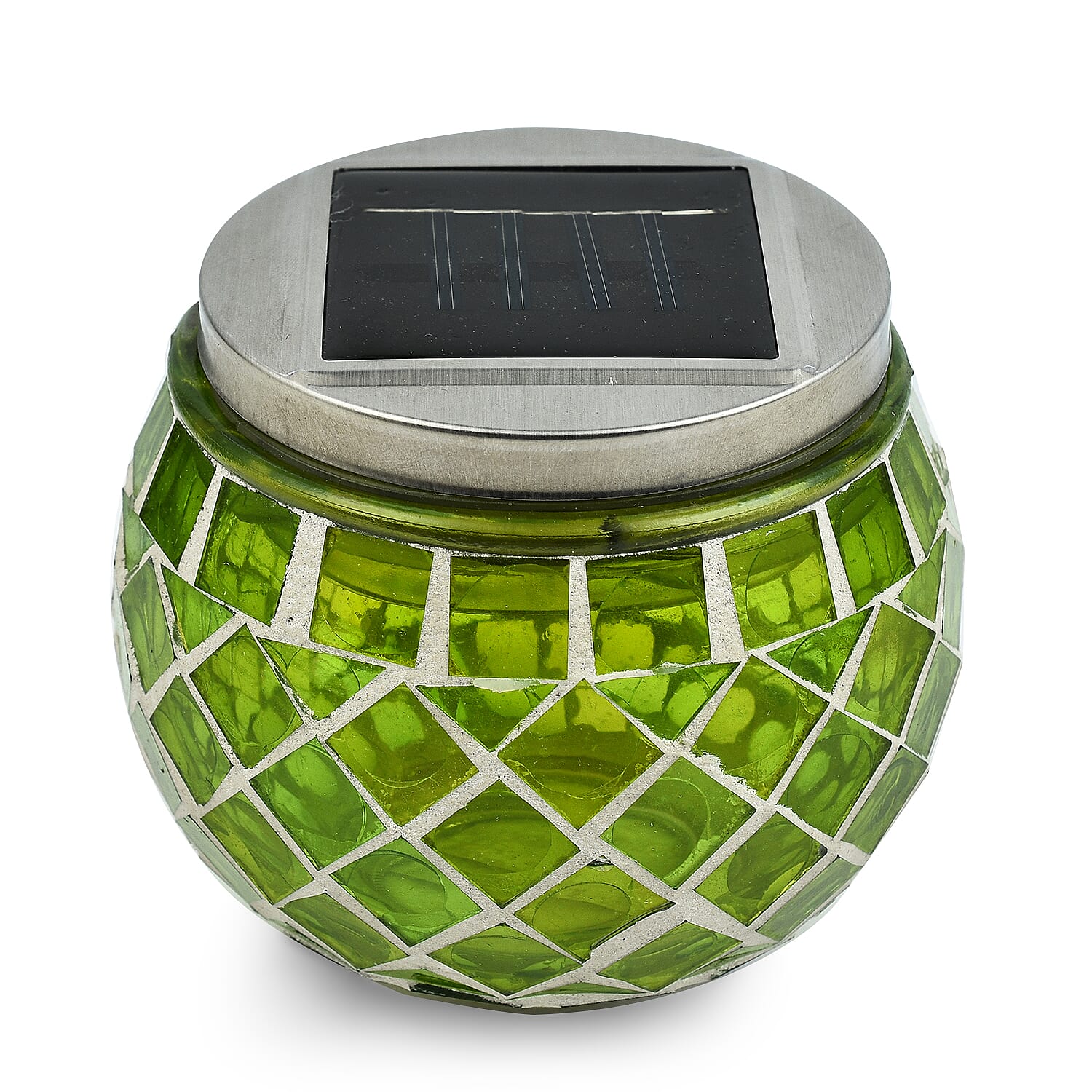 Closeout Deal - Outdoor Mosaic Solar Light Stake Decor for Garden - Green