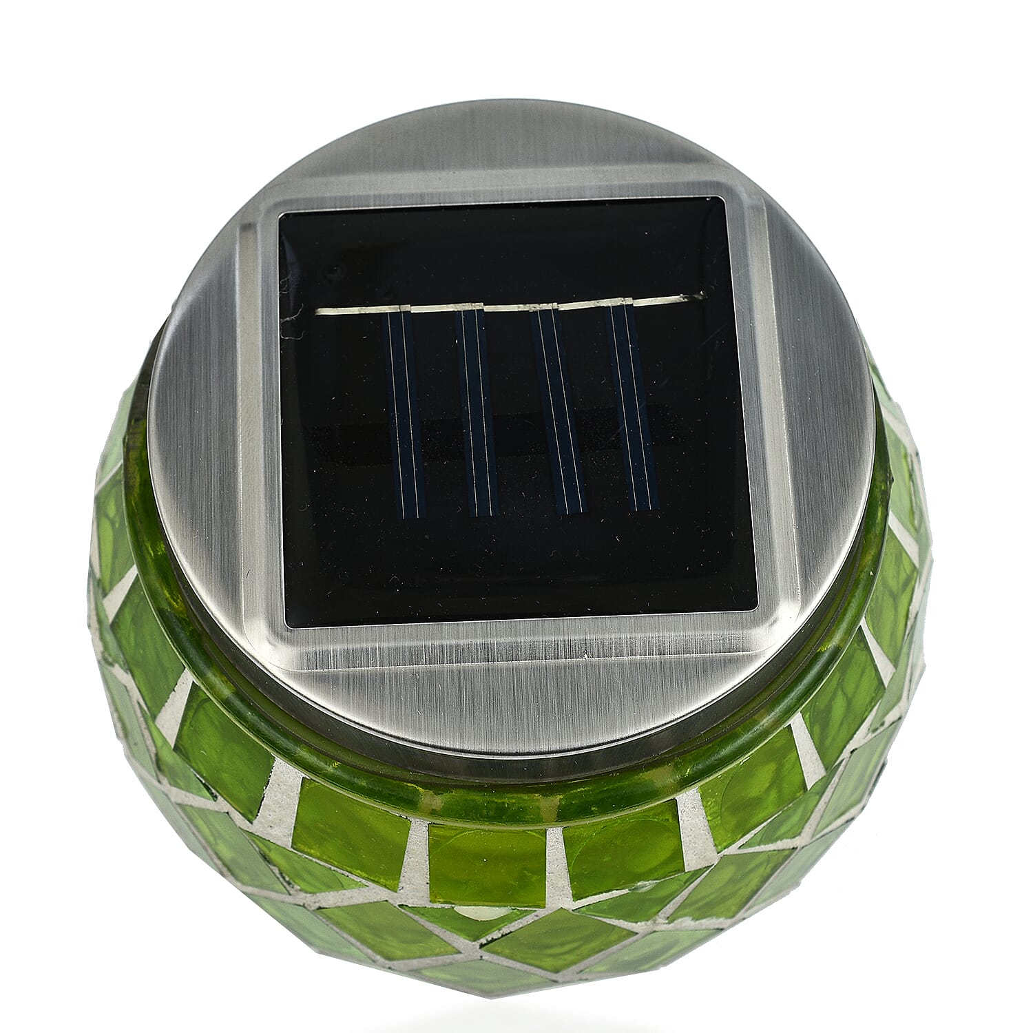 Closeout Deal - Outdoor Mosaic Solar Light Stake Decor for Garden - Green