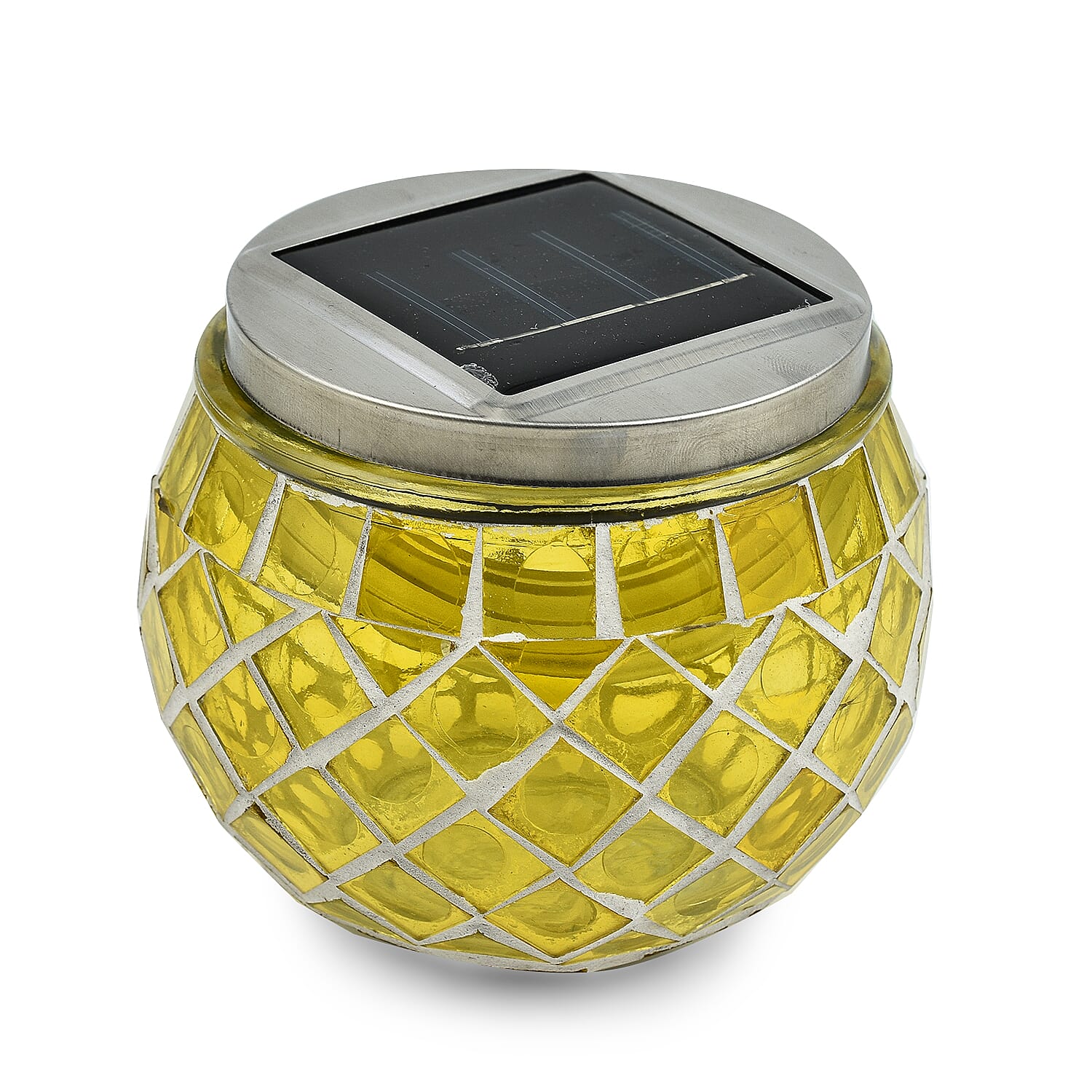 Closeout Deal - Outdoor Mosaic Solar Light  for Garden - Yellow