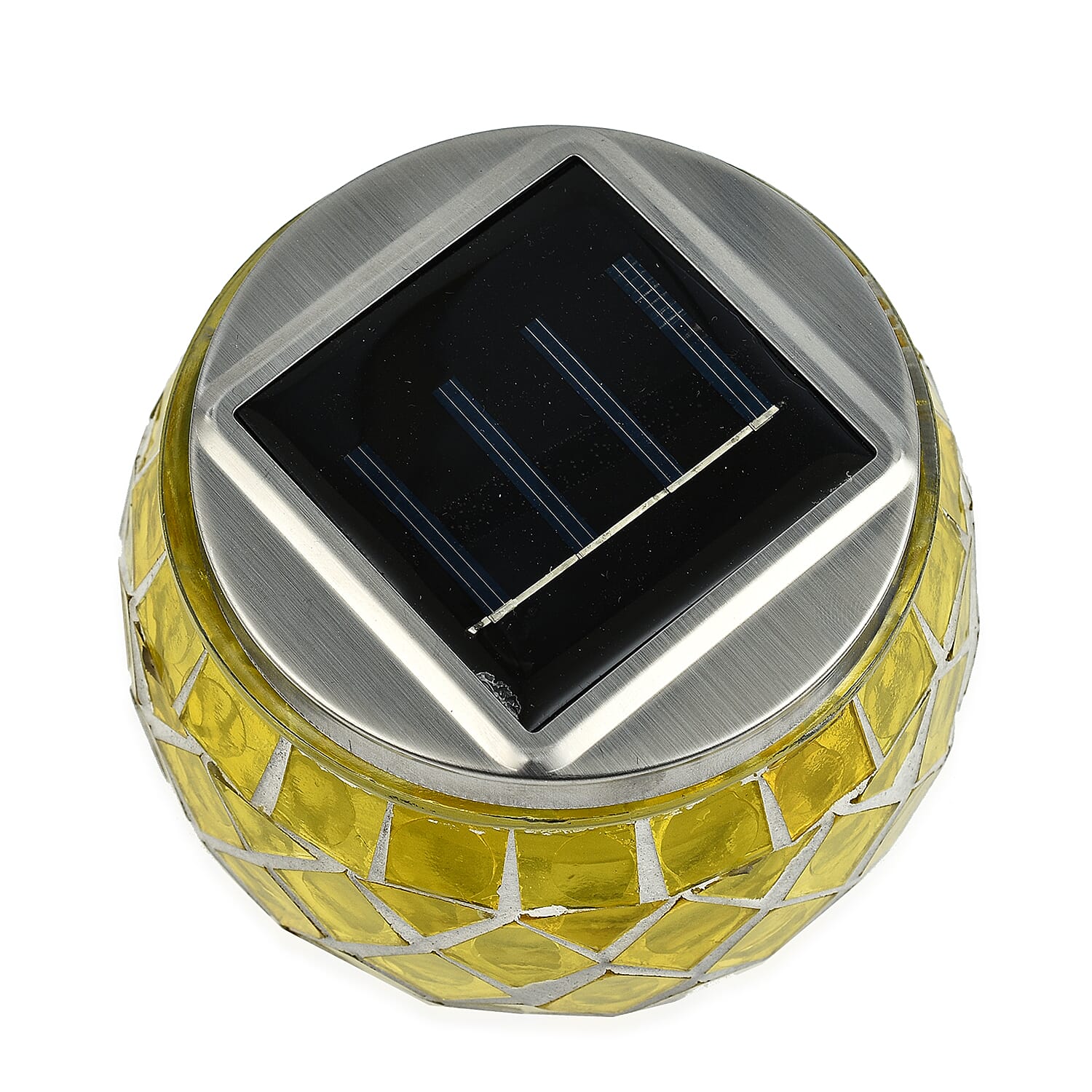 Closeout Deal - Outdoor Mosaic Solar Light  for Garden - Yellow