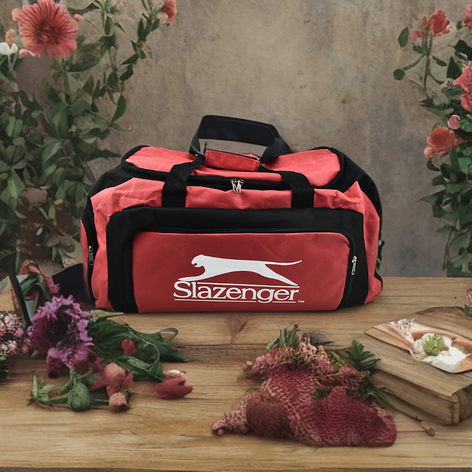 Closeout Buy - Slazenger Travel Bag (Size 61x30x28 cm) - Red