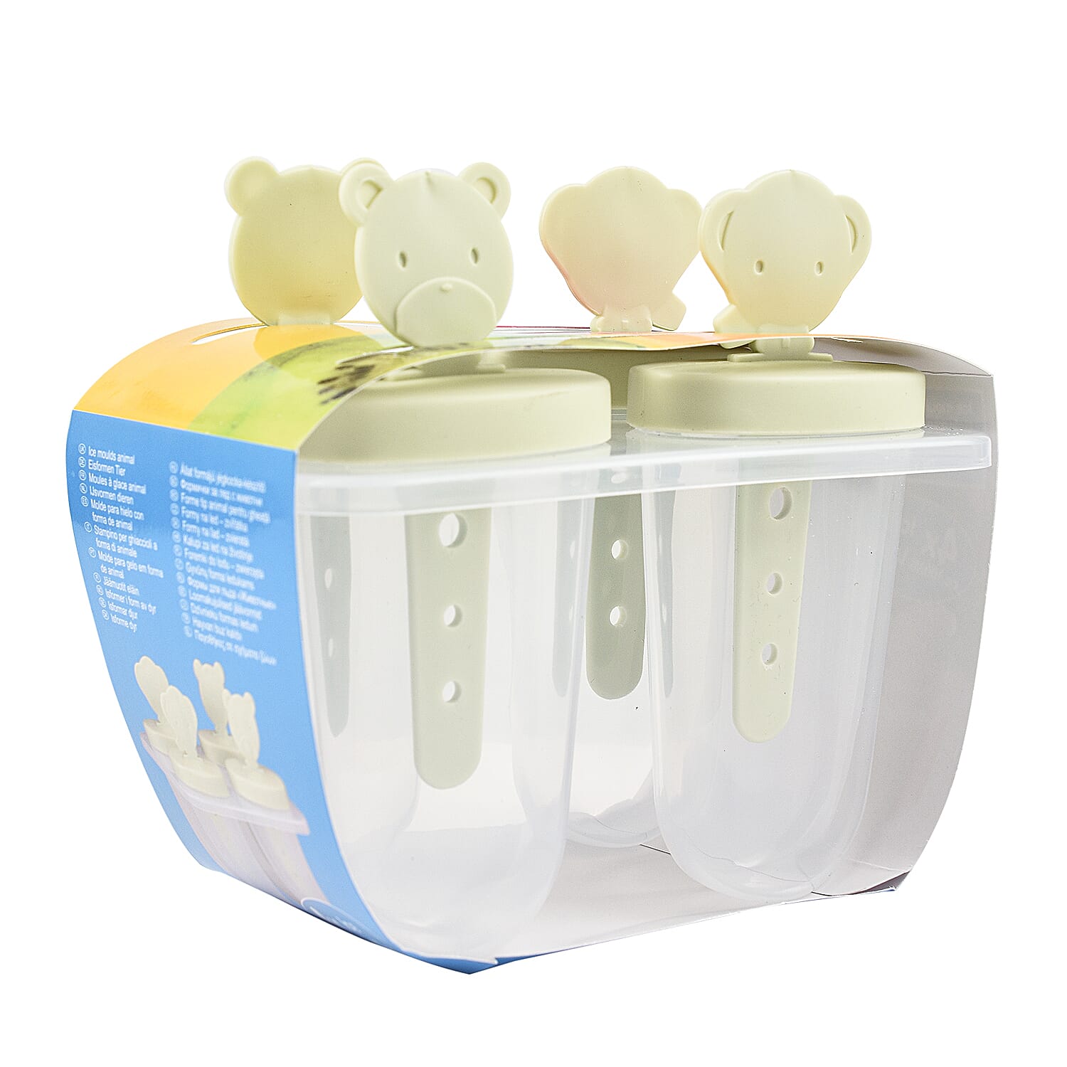 Summer Essentials - Ice Moulds Animals 4Pcs and Ice Cube Square 20Pcs - Multi