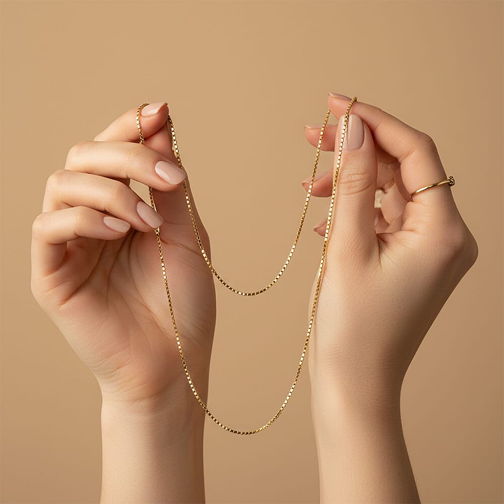 9K Yellow Gold  Chain (Size - 24),  Gold Wt. 1.3 Gms