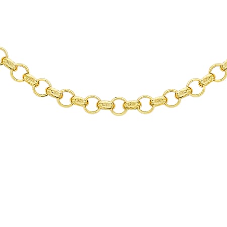 Round Belcher Chain 18 Inch in 9K Yellow Gold Round Belcher Chain 18 Inch in 9K Yellow Gold