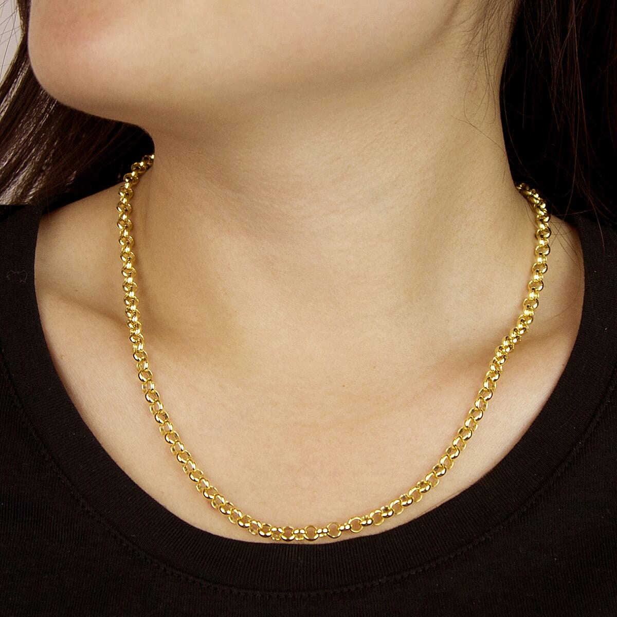 9K Yellow Gold  Chain (Size - 18),  Gold Wt. 6.2 Gms