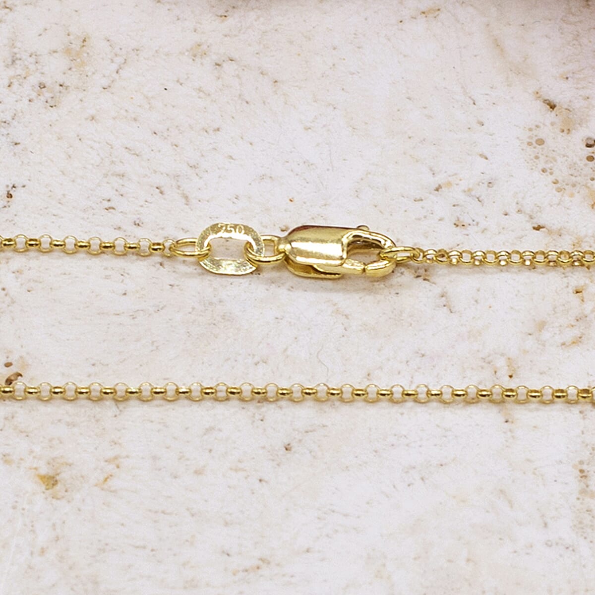 9K Yellow Gold  Chain (Size - 18),  Gold Wt. 1.4 Gms