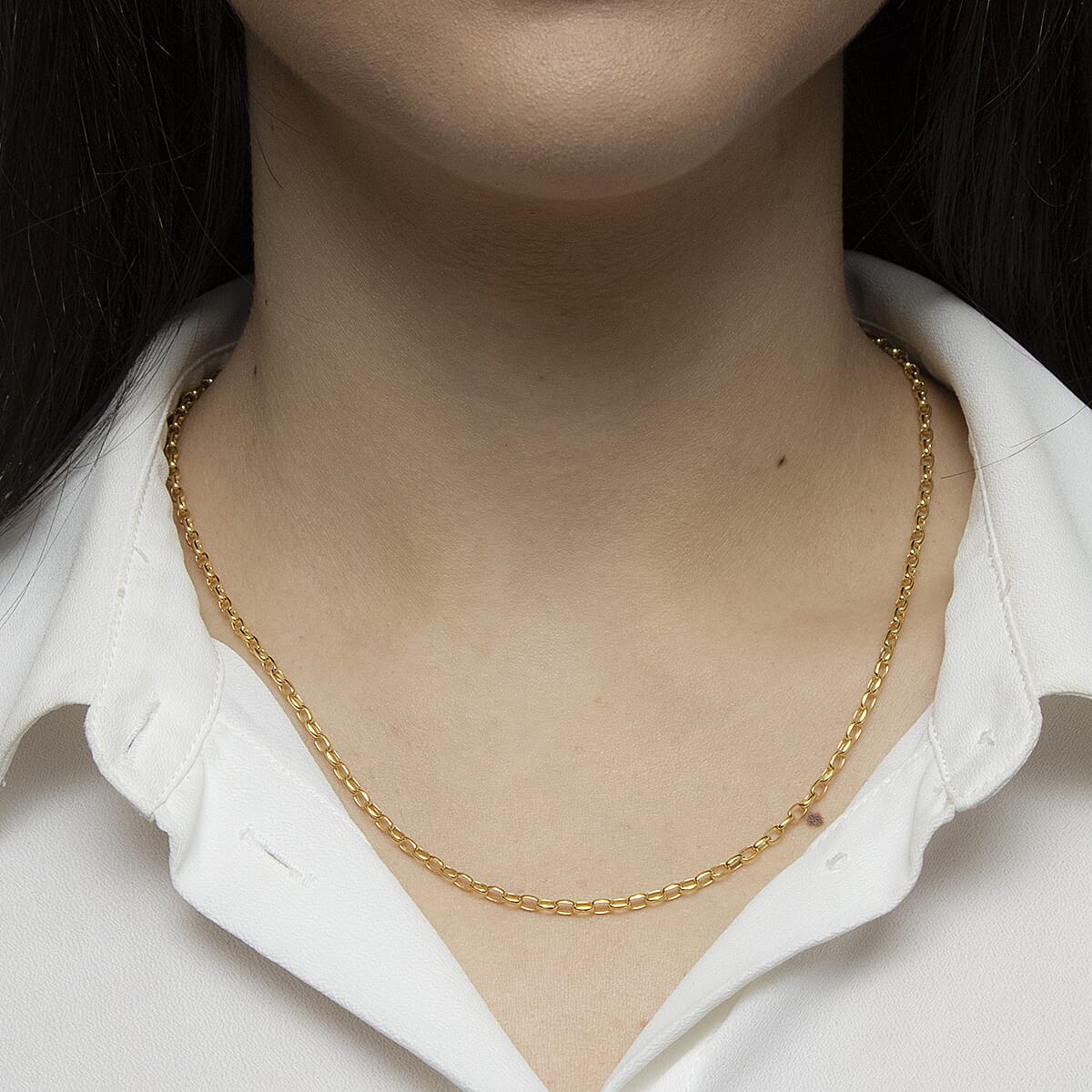 9K Yellow Gold  Chain (Size - 18),  Gold Wt. 2 Gms