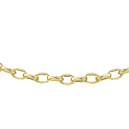 Diamond Cut Oval Belcher Chain 16 Inch in 9K Yellow Gold Diamond Cut Oval Belcher Chain 16 Inch in 9K Yellow Gold