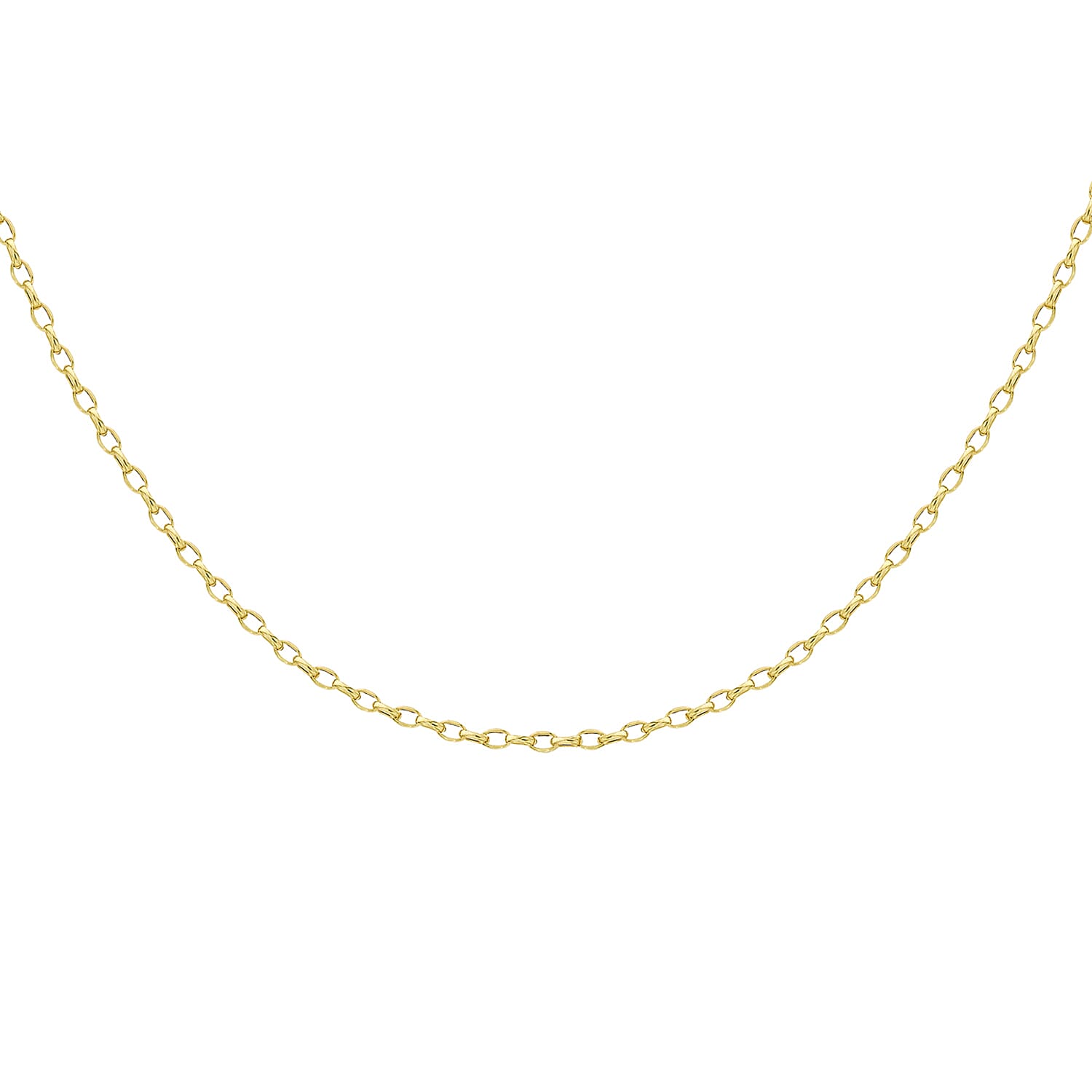 9K Yellow Gold  Chain (Size - 16),  Gold Wt. 1.2 Gms