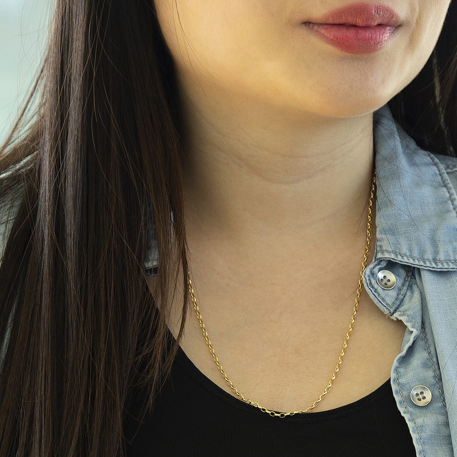 9K Yellow Gold  Chain (Size - 20),  Gold Wt. 1.4 Gms