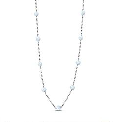 Connemara Marble Station Beads Necklace (Size - 24-2 inch Ext.) 28.12 Ct.