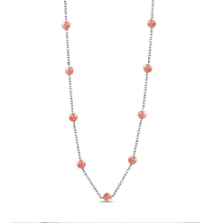 Connemara Marble Station Beads Necklace (Size - 24-2 inch Ext.) 28.12 Ct.