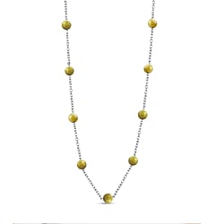 Connemara Marble Station Beads Necklace (Size - 24-2 inch Ext.) 28.12 Ct.