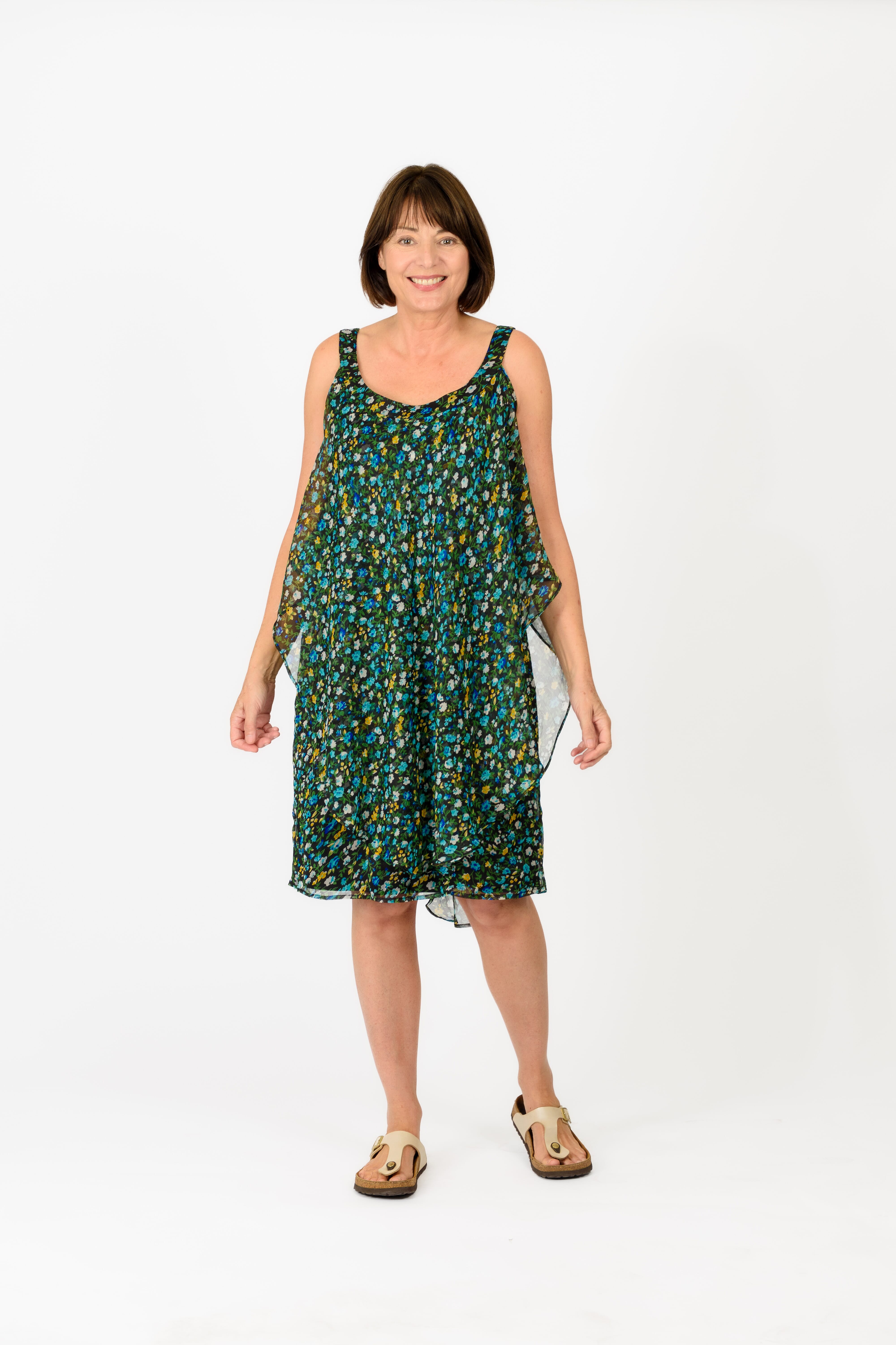 Tamsy Polyester Knitted Dress (Size 75x1 cm) - Black & Black