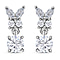 Moissanite Earrings in Platinum Overlay Sterling Silver 1.33 Ct.