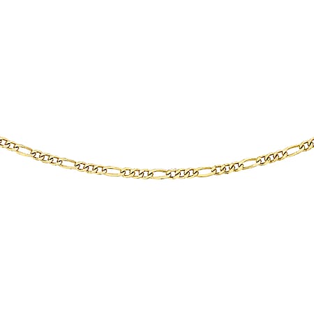 Diamond Cut Figaro Chain 16 Inch in 9K Yellow Gold Diamond Cut Figaro Chain 16 Inch in 9K Yellow Gold