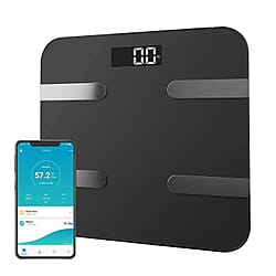 Aquarius Health Silver Bluetooth 16 in 1 Bathroom Weighing Scales - Silver