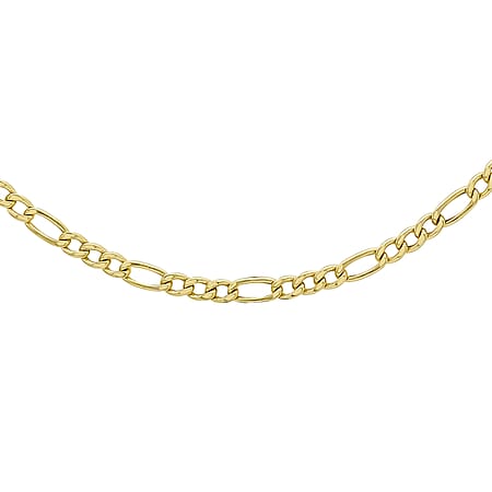 Figaro Chain 22 Inch in 9K Yellow Gold Figaro Chain 22 Inch in 9K Yellow Gold
