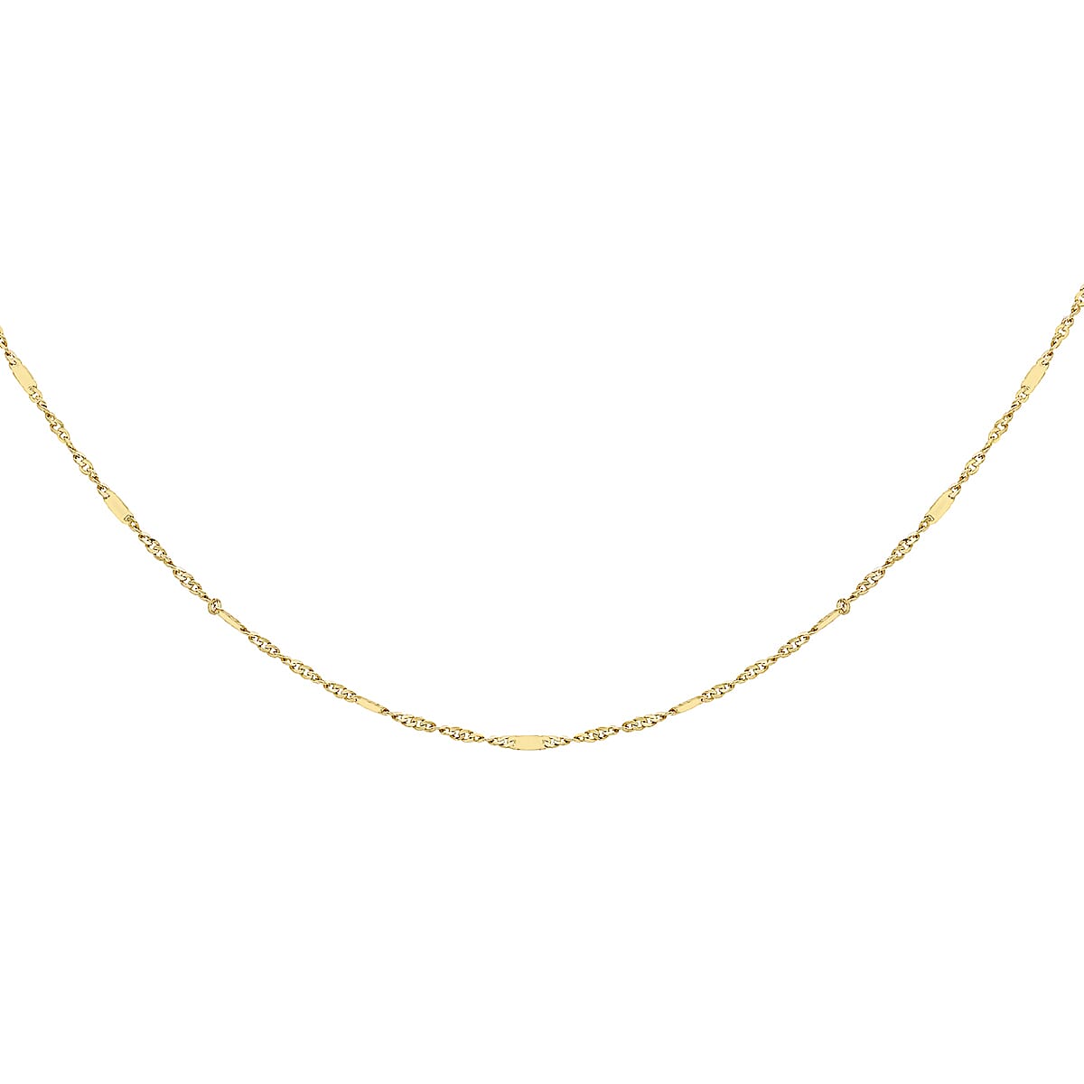 9K Yellow Gold  Chain (Size - 16),  Gold Wt. 0.91 Gms