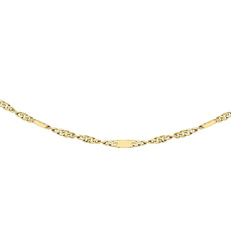 9K Yellow Gold  Chain (Size - 18),  Gold Wt. 1 Gms
