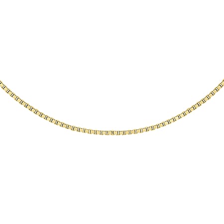 Venetian Box Chain Adjustable 16 Inch-18 Inch in 9K Yellow Gold