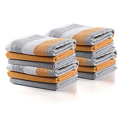 Set of 12 Cotton and Polyester Kitchen Towels