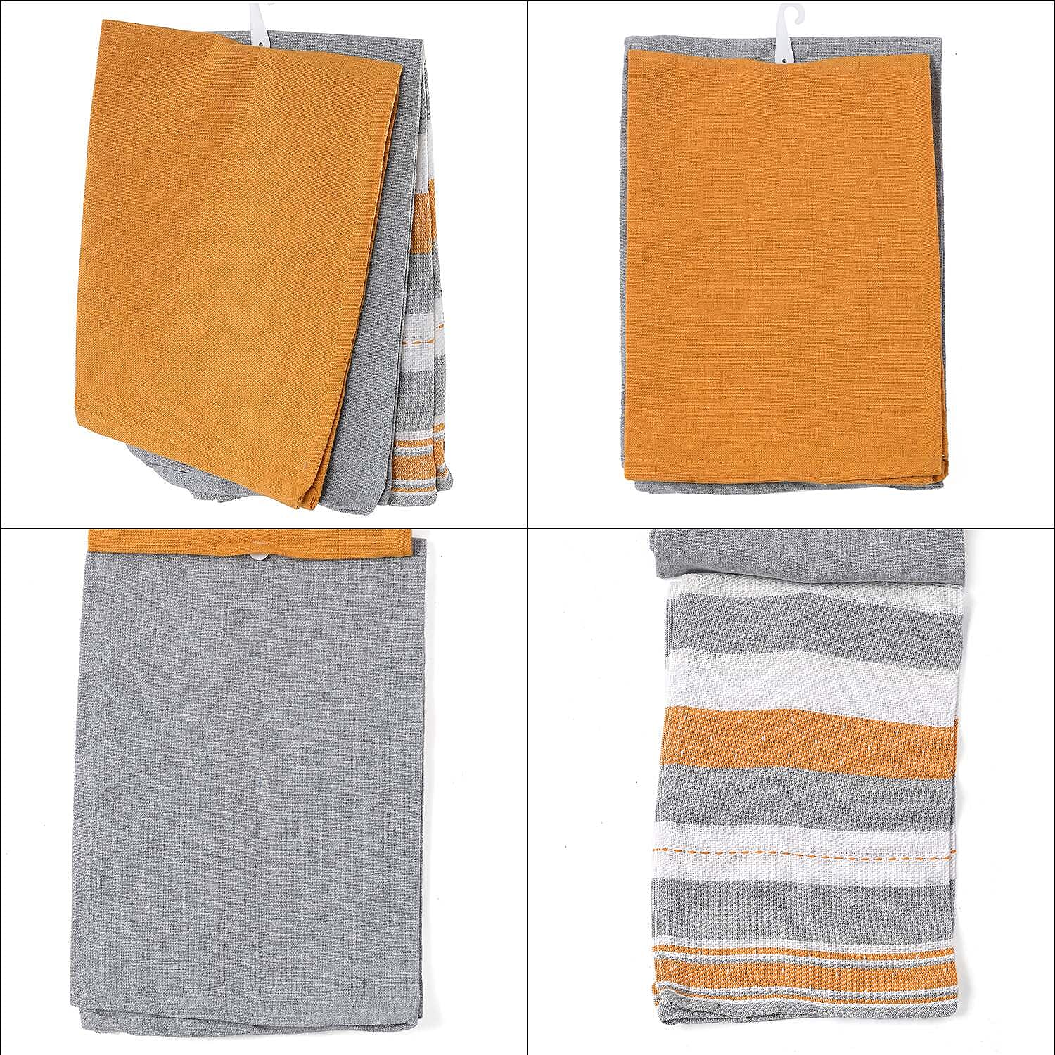 Set of 12 Cotton and Polyester Kitchen Towels