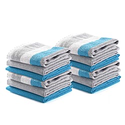Set of 12 Cotton and Polyester Kitchen Towels