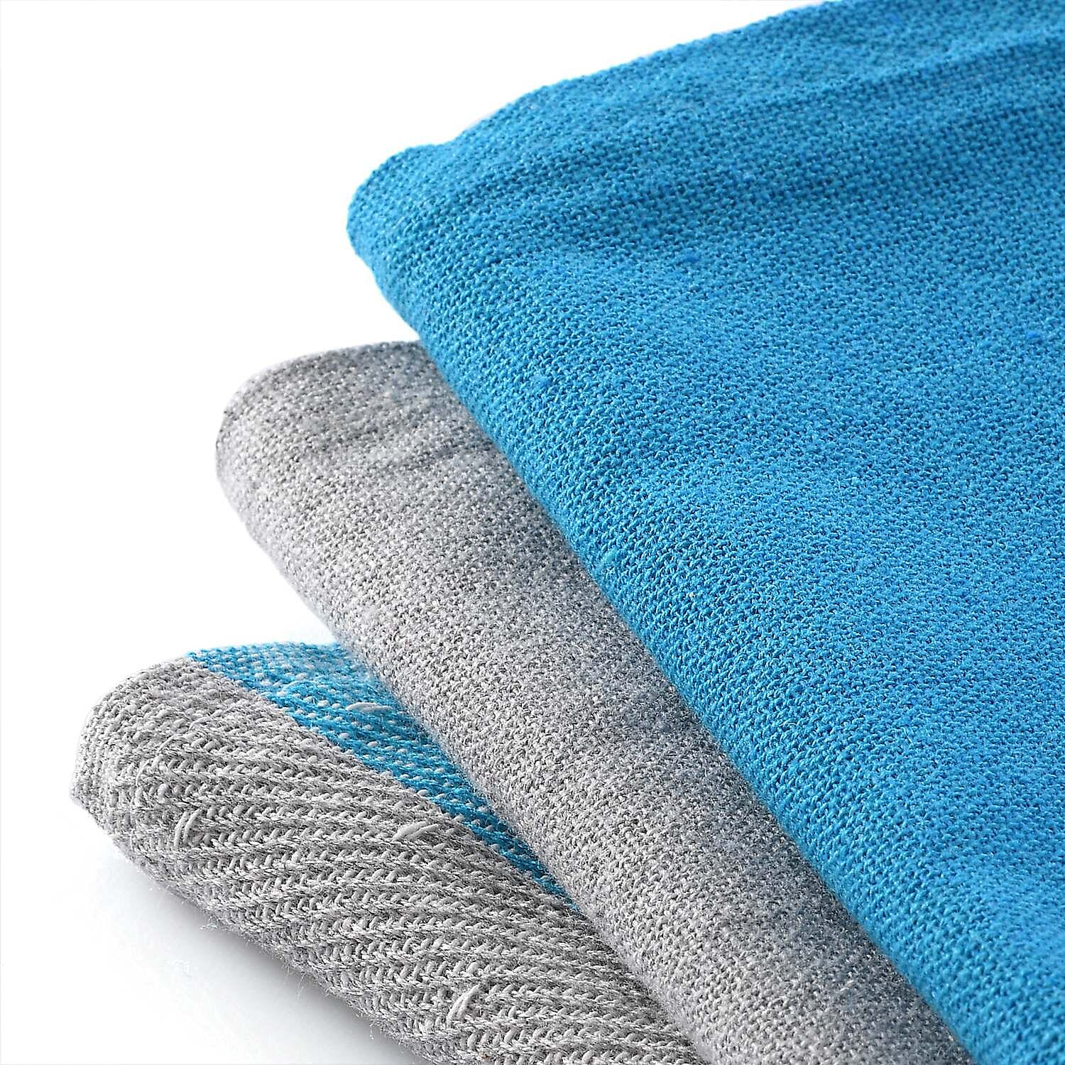 Set of 12 - Cotton Kitchen Towel (Size 56x36 cm) - Turquoise