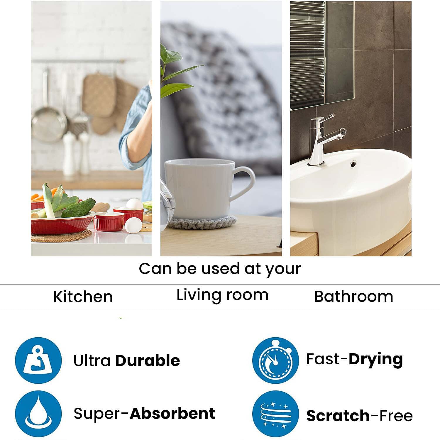 Set of 12 - Cotton Kitchen Towel (Size 56x36 cm) - Navy