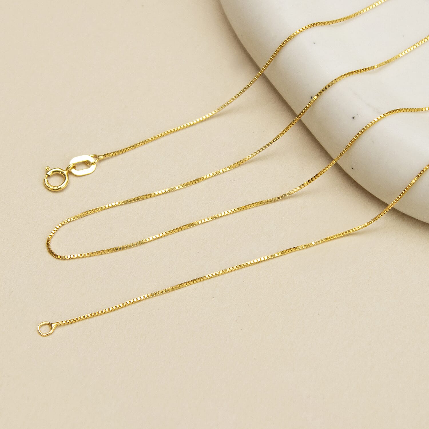 9K Yellow Gold  Chain (Size - 16),  Gold Wt. 1.2 Gms