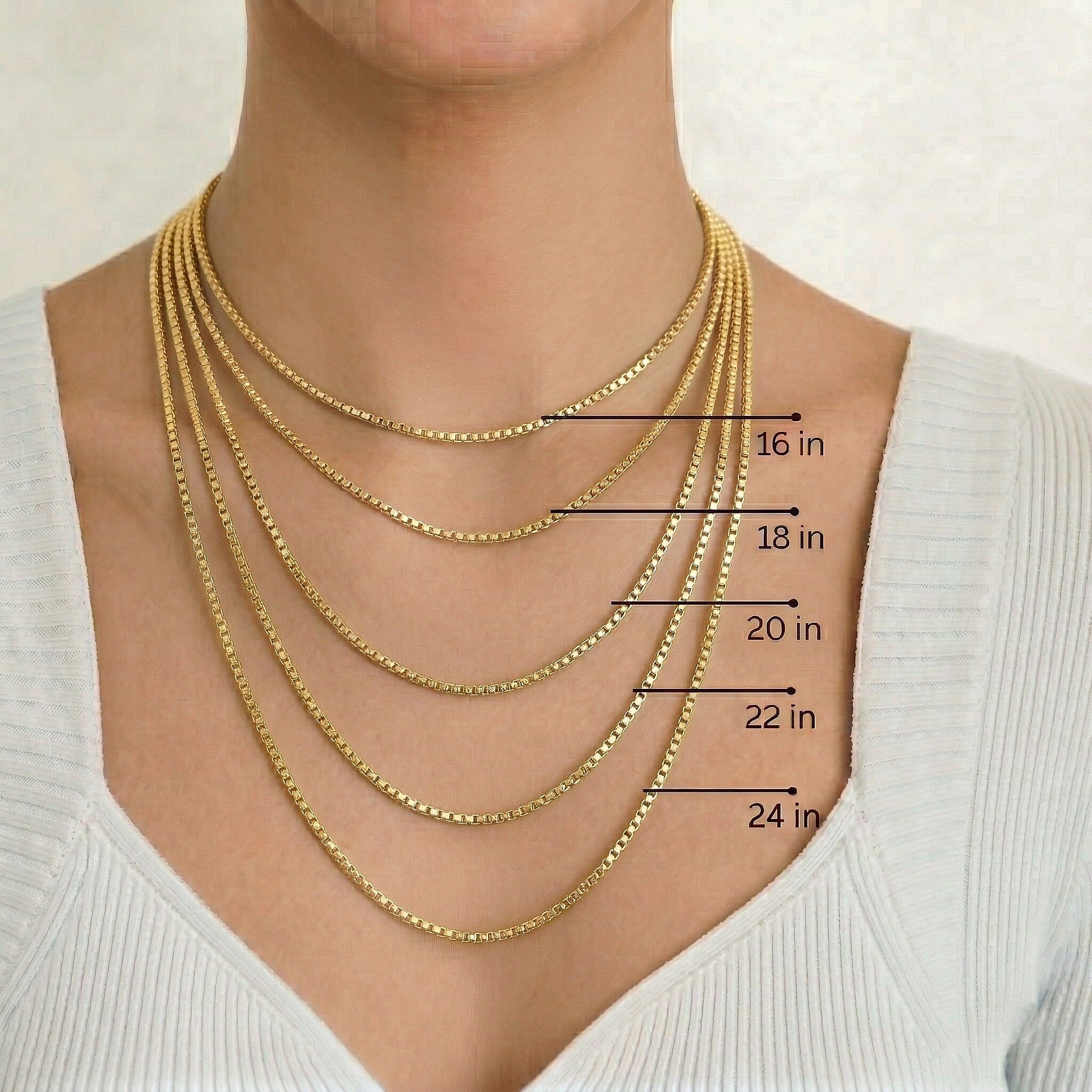 9K Yellow Gold  Chain (Size - 16),  Gold Wt. 1.2 Gms