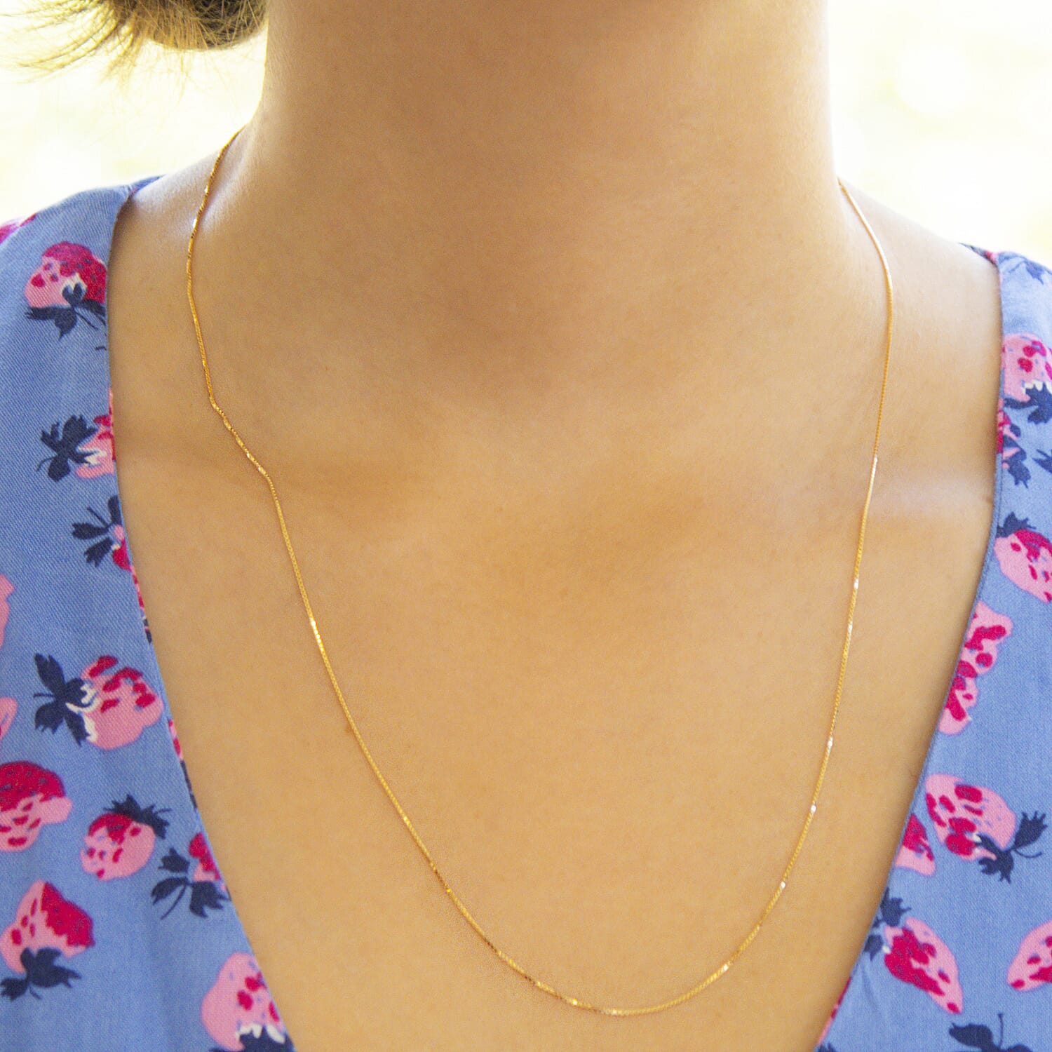 9K Yellow Gold  Chain (Size - 20),  Gold Wt. 1.5 Gms