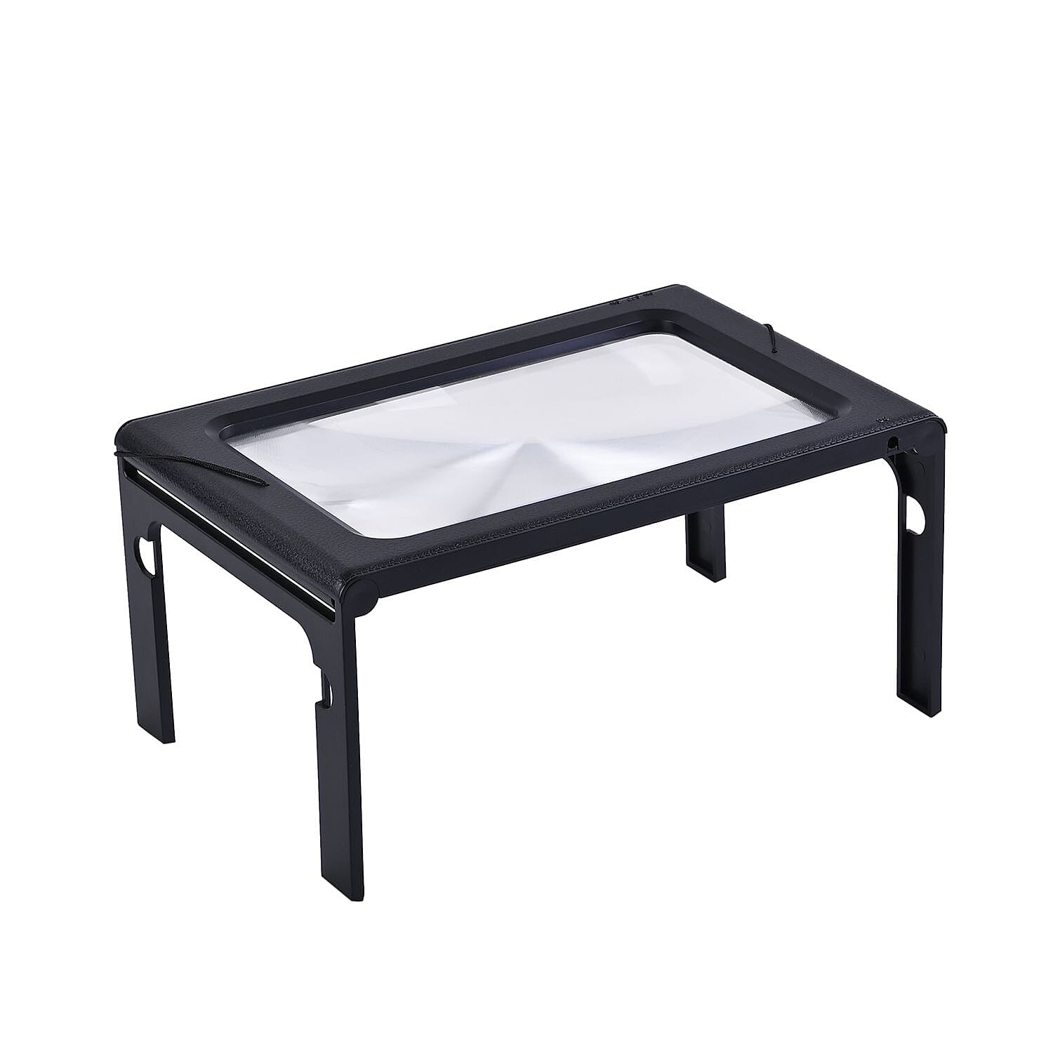 Hands Free 2.5X Magnifying Glass with 6 LEDs Battery or USB operated (2xAAA batteries, Not Incl.) - Black