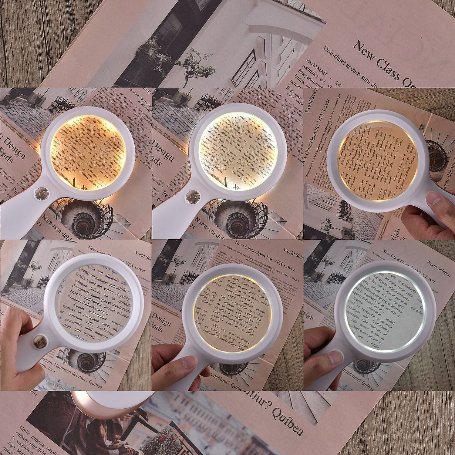 Magnifying Reading Glass wiith LED Lights  - Requires 3 AAA Batteries (Not Incld)