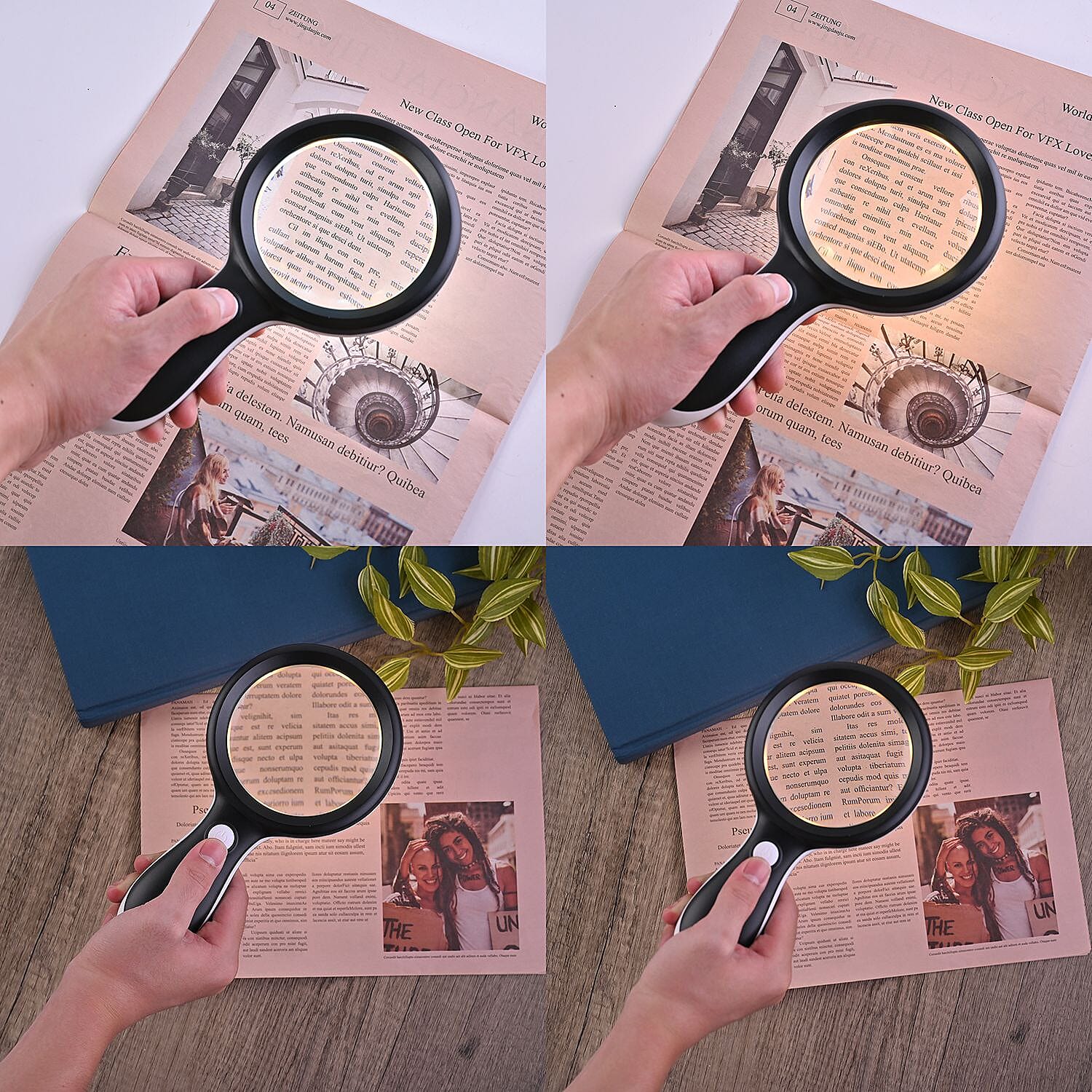 Patterned Reading Glass - Black & Gold