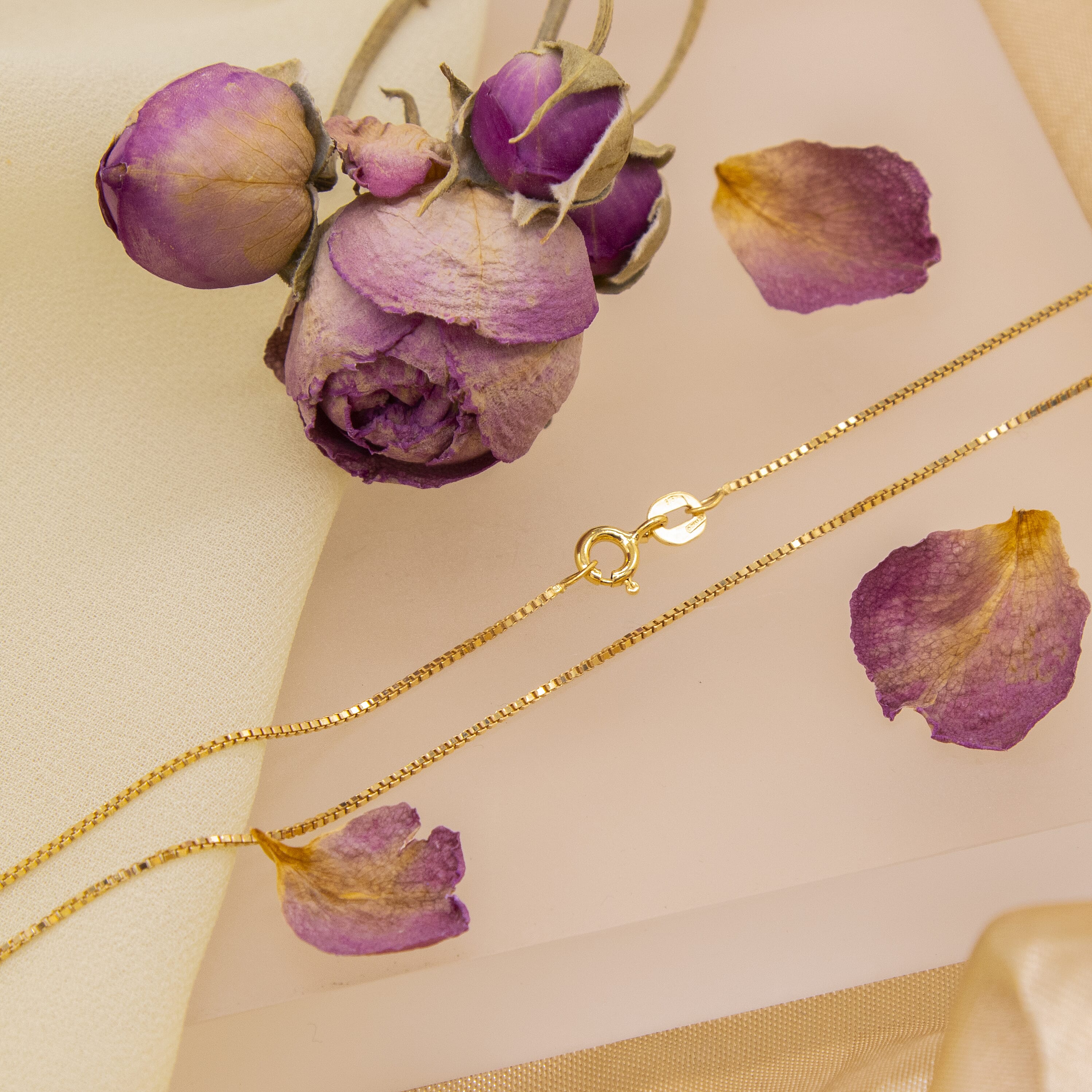 9K Yellow Gold  Chain (Size - 16),  Gold Wt. 1.8 Gms