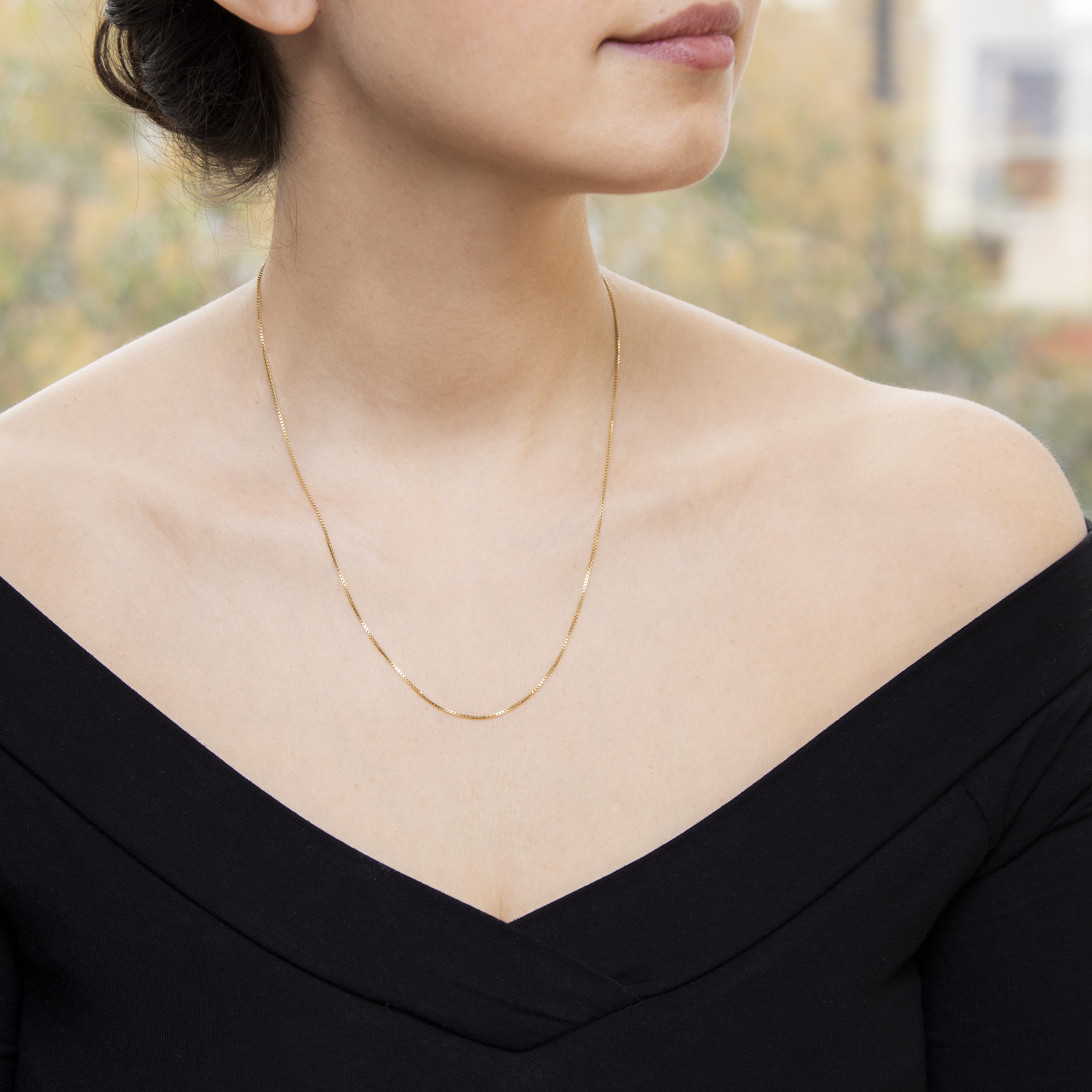 9K Yellow Gold  Chain (Size - 18),  Gold Wt. 1.9 Gms