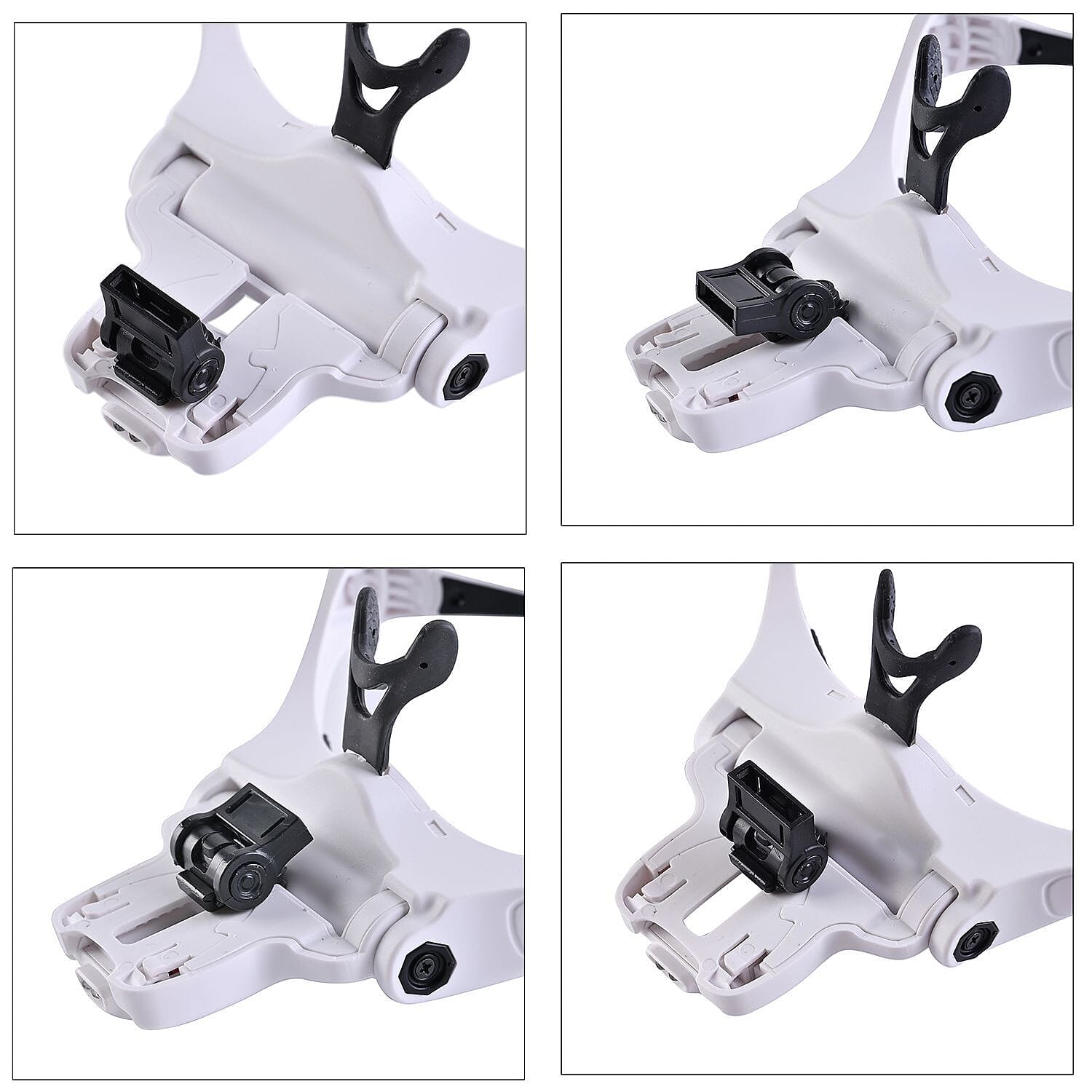 Magnifying Eyeglasses with Five Lenses of Different Magnifications (3XAAA Not Incl.) - White